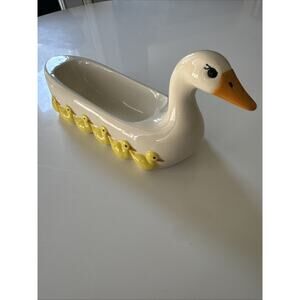Vintage 1940 hand painted duck quacker cracker holder
